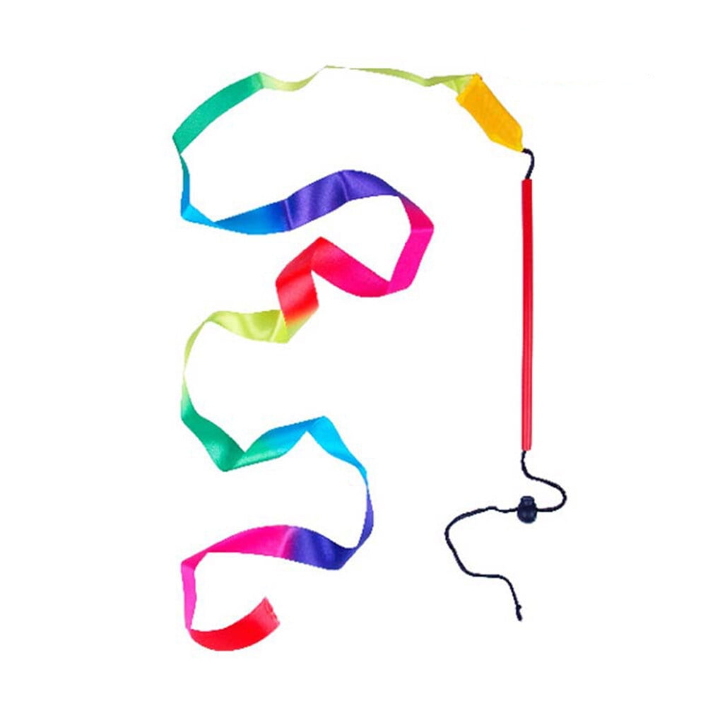 1pc Adjustable Rhythmic Art Gymnastics Ribbon with Stick Children Dancing Streamers Riband