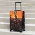 thumbnail image 2 of Lsque Tree Hollow Meditating Giraffe Printed Luggage Cover, Travel Luggage Protector,Scratch and Dirt Resistant, Fits 18-32 Inch Luggage -, 2 of 9