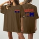 thumbnail image 5 of Camiseta de Cuello Redondo Impresa Delantera Y Trasera de Béisbol de las Mujeres de Verano, Camisetas Cortas Casuales Ligeras para las Mujeres, 5 of 5