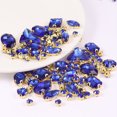 thumbnail image 5 of Lote de 130 diamantes de imitación de cristal con engaste de garra dorada, de formas variadas, para coser sobre piedras de cristal, para vestidos de boda, zapatos, bolsos, adornos DIY, 5 of 5