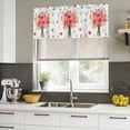 thumbnail image 4 of Spring Flowers Curtain Valances for Windows, Kitchen Valance Window Treatments Panel 2 Pack, Pastoral Daisy Leaves Rustic Botanical Rod Pocket Short Curtains for Bathroom Bedroom 54 x 18 Inch, 4 of 8