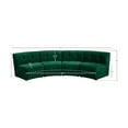thumbnail image 3 of Meridian Furniture Limitless Green Velvet Modular 4 Piece Sectional, 3 of 14