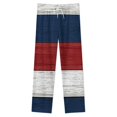 thumbnail image 4 of Vintage Farm Barn Red, Blue And White Winter Female Pants Flannel High Waist Women Pants Lady Warm Straight Leg Plush Trousers, 4 of 7