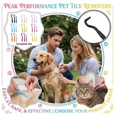 Tick Removal Tool for Dogs Cats Humans Safe Tick Twister Pain-Free Tick Remover Chemical-Free 1 Pack of 3 Black