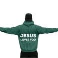 thumbnail image 3 of MHFRRA Sudadera con Capucha de Moda para Hombre, Jersey con Estampado Moderno, Ropa Informal, Tela Suave y Cómoda para Otoño E Invierno, Atuendo Diario Verde oscuro, 3 of 3