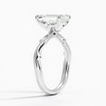 thumbnail image 2 of Dash Jewel 14K White Gold Plated Diamond Rings for Women's - Emerald Cut Excellent 1.9 Ct Diamond Ring For Women's - Floral Diamond Rings for Women's - Solitaire Diamond Rings for Women's, 2 of 5