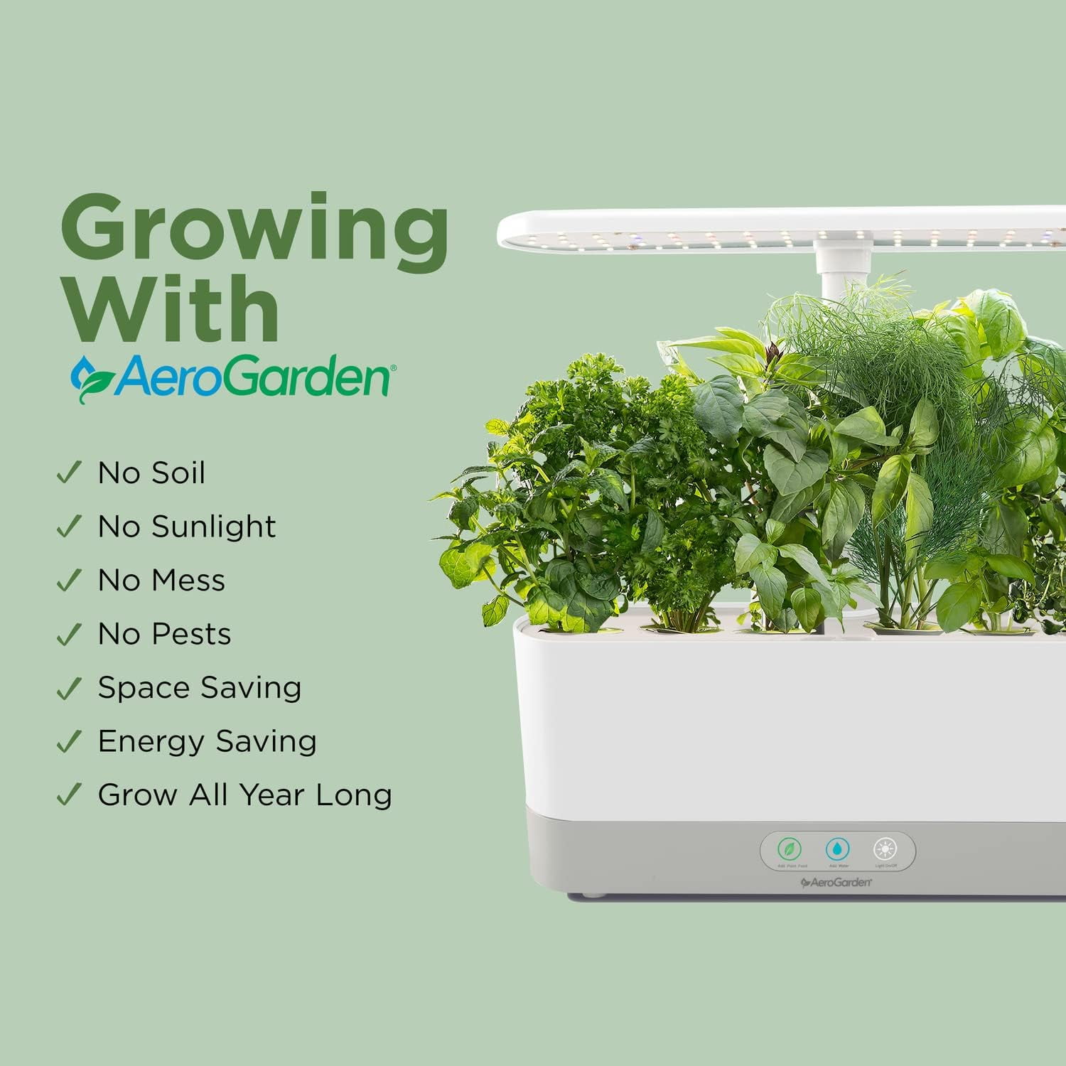 AeroGarden Harvest Slim with Gourmet Herb Seed Pod Kit, Pink
