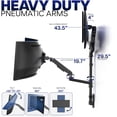thumbnail image 6 of VIVO Pneumatic Triple Ultrawide Monitor Wall Mount for up to 49" Screens, 6 of 8