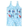 thumbnail image 2 of OBEEII Summer Kid Sleeveless Float Suit Floating Swimsuit One-piece Float Swimsuit Swimming 110 light blue, 2 of 6