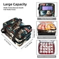 thumbnail image 3 of American Flag Double Layered Insulated Refrigerated Lunch Bag with Two Compartments, Large Capacity, and Carry Handle - 7.1x11.4x16.1 Inches, 3 of 6