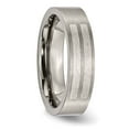 thumbnail image 5 of Chisel  Titanium Flat 6mm Sterling Silver Inlay Polished Band 10, 5 of 5