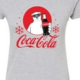 thumbnail image 3 of Coca-Cola - Polar Bear Circle With Snowflakes - Juniors Fitted Graphic T-Shirt, 3 of 5