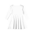 thumbnail image 4 of Abcomgle Cute Dresses for Girls 10-12 Casual A-Line Long Sleeve Girls T-Shirt Dresses Solid Girls Skater Dress Holiday Crew Neck Swing Dresses for 4-14t Kids 5-6 Years,White, 4 of 5