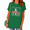 Green, variant on Women's Weirdcore Dressed Frog Coffee Mushroom Graphic Short Sleeve T-Shirts Navy Blue Tops