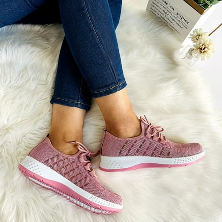 

KaLI_store Womens Walking Sneakers Women Platform Dad Colorblock White Neon Green Fuchsia Hologram Silver Casual Lace-Up Walking Sneakers