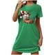 thumbnail image 2 of Camisón corto de talla grande para mujer, camisón de manga corta con estampado de pecho a la moda, camisón para mujer, 2 of 5