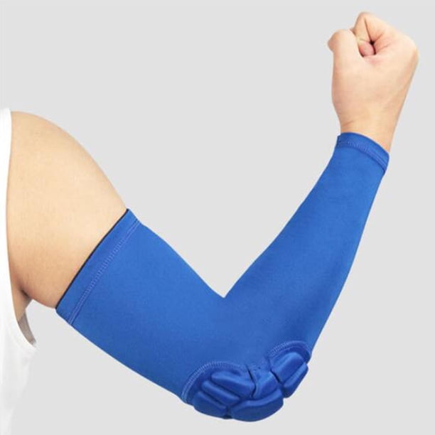 Manga del brazo Elástico Brazo Protección Codo Pad para Gimnasio Béisbol Protección Ciclismo Hombres Mujeres XL azul Sharpla Coderas protectoras