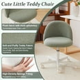 thumbnail image 3 of Silla de escritorio VINGLI Cute Candy Teddy de forro polar con ruedas y soporte lumbar, 3 of 9