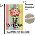 thumbnail image 3 of Spring Welcome House Flag 28 x 40 Inch Colorful Floral Decorative Double Sided Burlap Flag For Spring Summer Farmhouse Yard Seasonal Decor, 3 of 6