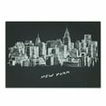 thumbnail image 1 of NYC Cutting Board, Modern and Metropolitan Hand Drawn City Buildings New York Calligraphy, Decorative Tempered Glass Cutting and Serving Board, in 3 Sizes, by Ambesonne, 1 of 2