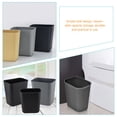 thumbnail image 3 of PTOOTP 2-Pack Black Rectangular Trash Bins Set, Simple and Stylish Design for Bedroom, Kitchen, Bathroom, and Home Use, 3 of 8