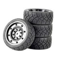 thumbnail image 1 of 4pcs 1/10 Rubber Tire Remote Control Racing Car for WLtoys 144001 124024019 Black, 1 of 7