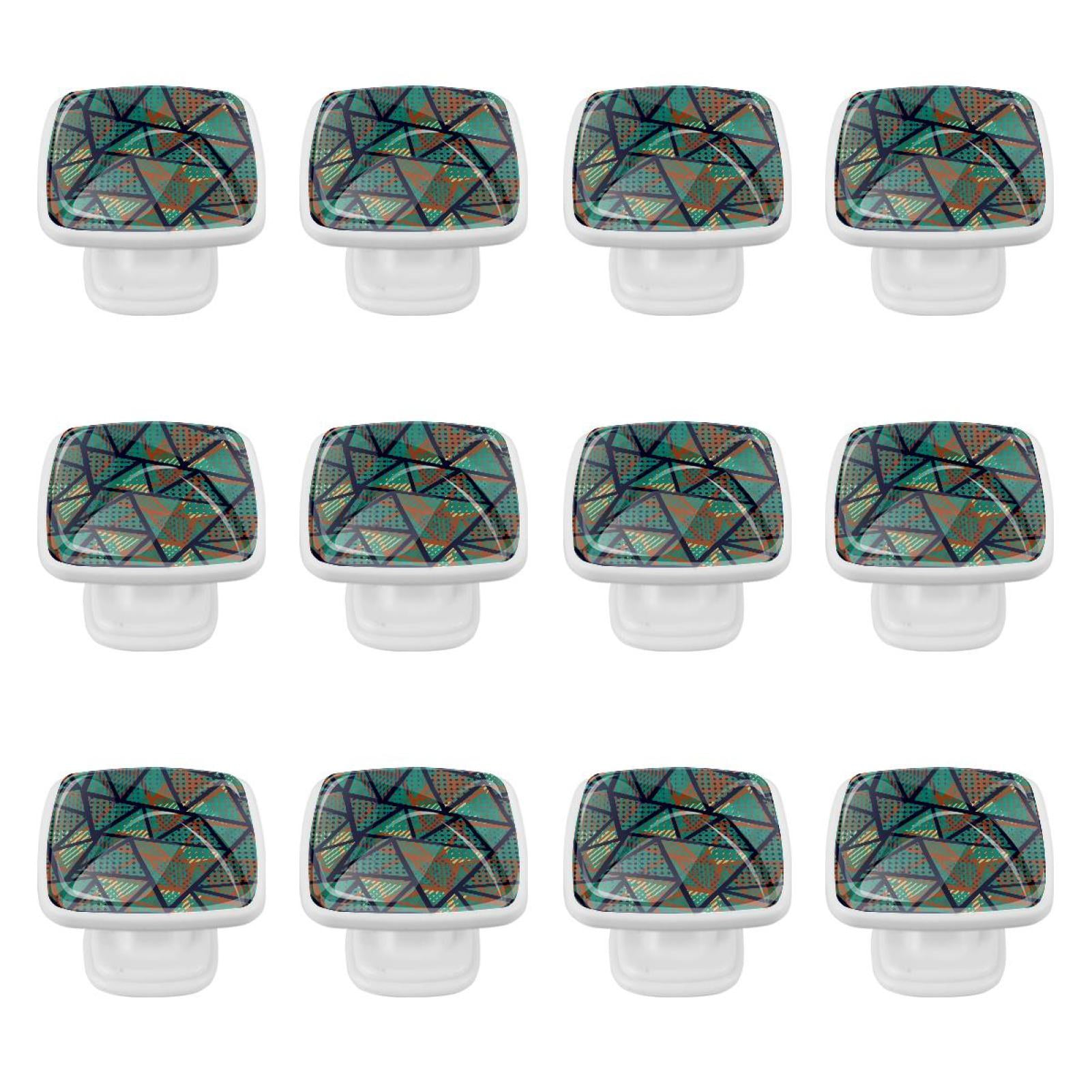 12 Pieces Drawer Pulls Handle Square Wardrobe Geometry Knobs