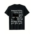 thumbnail image 2 of 100% Cotton Funny Cat Graphic T-Shirt – "Angry Kitty" Design with Humorous Phrases, Perfect Gift for Cat Lovers, Men & Women, Sizes S-XXXL, Black, Pet Owner Apparel | Playful Design | 100% Cotton Tee, 2 of 7