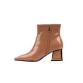 thumbnail image 3 of Ninety Union Brooke Metallic Trim Block Heel Bootie, Camel, 8, 3 of 5