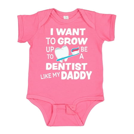 

Inktastic I Want to Grow Up to Be a Dentist Like My Daddy Gift Baby Boy or Baby Girl Bodysuit