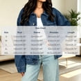 thumbnail image 3 of Edvintorg Denim Jacket for Women Fall Winter Fashion Loose Casual Jean Jackets with Pocket Button Down Women's Clothes Light Blue XL, 3 of 8