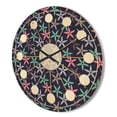 thumbnail image 3 of Designart 'Abstract Retro Flower Design V' Mid-Century Modern Wood Wall Clock, 3 of 5