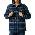 thumbnail image 4 of GrmtClth Men's Fleece Jackets Plaid Sherpa Lined Hooded Jacket Coats Full Zip Midweight Warm Hoodie Big & Tall Outdoor Long Sleeve Jacket Navy L, 4 of 7