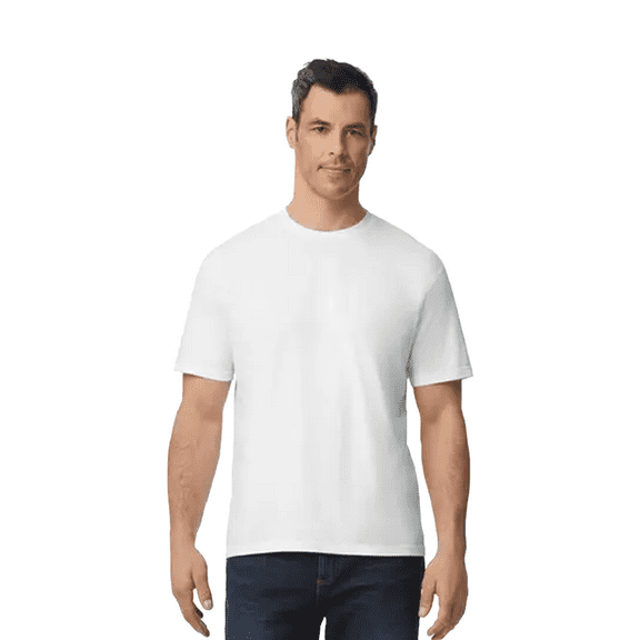 Gildan Men Light Cotton T-Shirt, Adult Crewneck Tee, 100% cotton Red Shirt, L