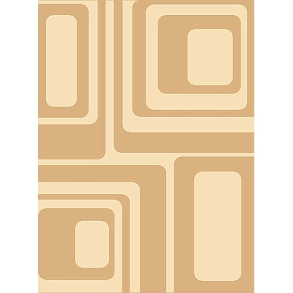 Creative Home Modern Tempo Area Rug 1248-58 Beige/Ivory Geometric Boxes 5' 3" x 7' 4" Rectangle