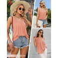 thumbnail image 4 of Women's summer sleeveless loose pleated square neck sleeveless shirt basic style, 4 of 8