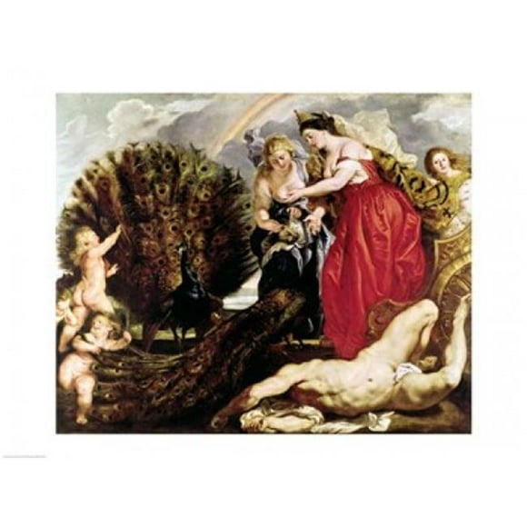 Posterazzi BALXIR192109 Juno & Argus 1611 Affiche Imprimée par Peter Paul Rubens - 24 x 18 Po.