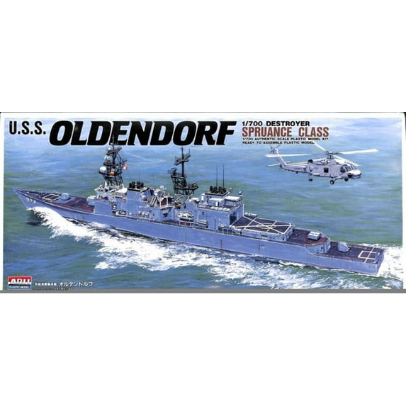 Arii 1:700 USS Oldendorf Destroyer Spruance Class Plastic Model Kit #A944