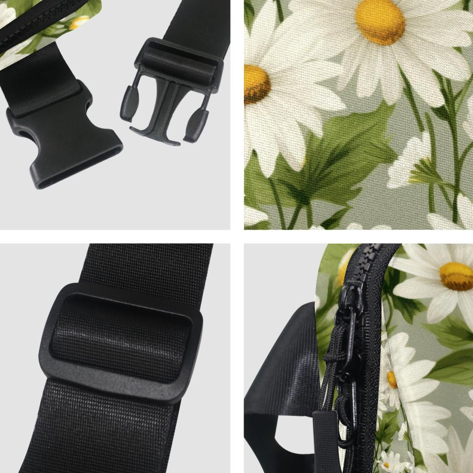 Daisies Adjustable Lightweight Waist Bags with Extension Strap, Unisex Running Belt Fanny Pack