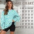 thumbnail image 3 of SCRAWLGOD Blue Leopard Print Womens Oversized Sweatshirts Crewneck Long Sleeve Tops Polyester Cozy Pullover Fall Fashion Clothes with Pockets, XXL, 3 of 7