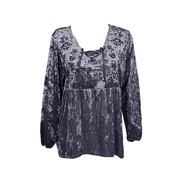 velvet peasant top