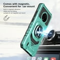 thumbnail image 5 of Compatible Case for Nokia C200 Case with Tempered Glass Screen Protector [Military Grade] Ring Car Mount Kickstand Shockproof Hard Phone Case - Teal, 5 of 7