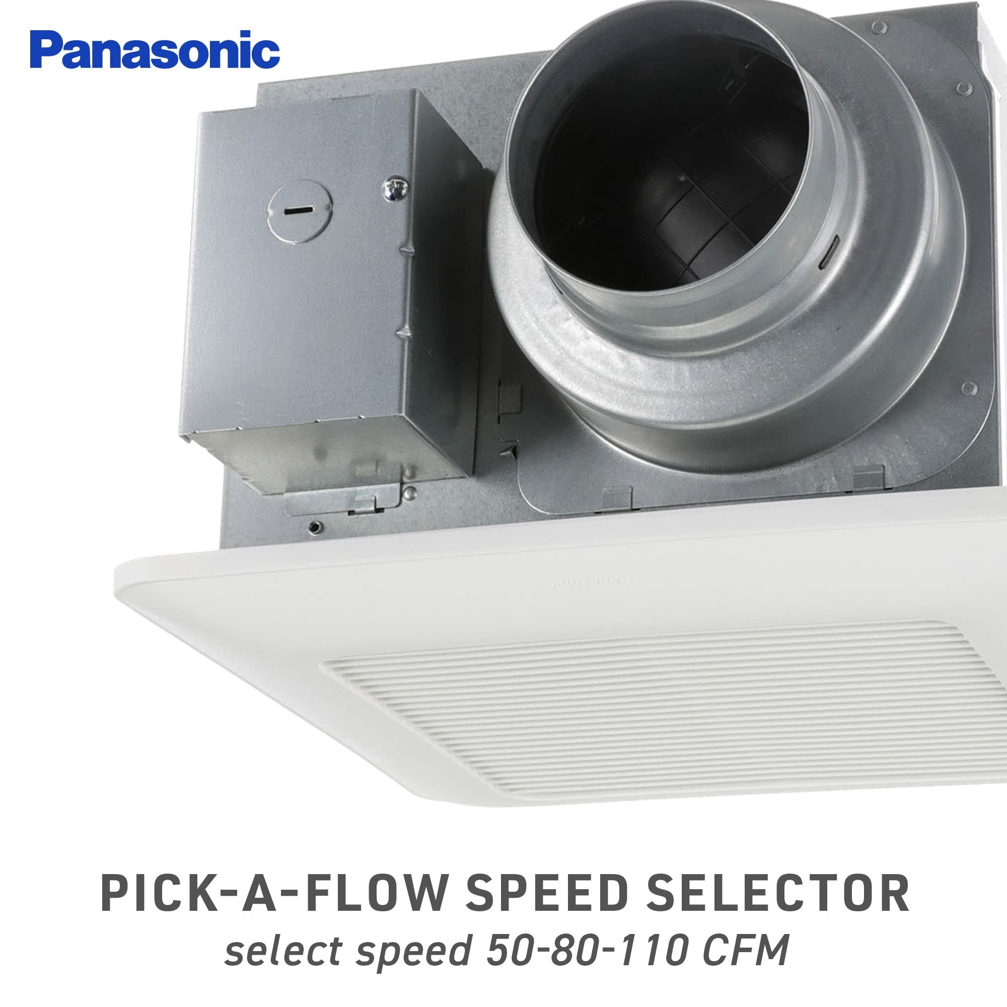 Panasonic FV-0511VQ1 WhisperCeiling DC Ventilation Fan, Speed Selector, SmartFlow Technology, Quiet