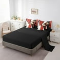 thumbnail image 3 of Erosebridal Literie Art Abstrait Moderne Format Double, Ensemble de Housse de Couette Dégradé Noir Rouge, Microfibre 7 Pcs, 3 of 5