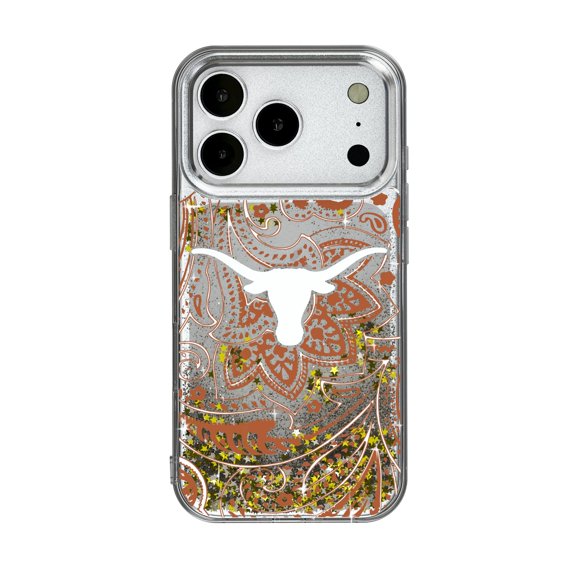 Texas Longhorns iPhone Glitter Paisley Design Case
