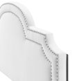 thumbnail image 3 of Headboard, Nailhead, Twin Size, White, Velvet, Modern Contemporary, Mid Century Bedroom Master Guest Suite Room, 3 of 9