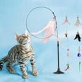 thumbnail image 1 of BELOVING Cat Teaser Toy Flexible Exerciser Handheld Teaser Toy for Prowl Jump Pink, 1 of 10