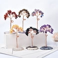thumbnail image 2 of Xiao Hua adorno de árbol de la vida hecho a mano de piedra triturada natural, árbol de la vida de piedra de cristal natural rojo, adorno de piedra para decoración del hogar, 2 of 4