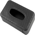 thumbnail image 2 of SUTENG PU Leather Clip Car Sun Visor Tissue Box Holder for Facial Tissue and Other Napkin Papers -Black, 2 of 5