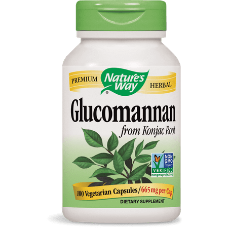 Natures Way Premium Herbal Glucomannan from Konjac Root 100 (Best Maca Root For Weight Gain)